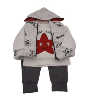 BABY SET FORM WITH VEST AND HOOD