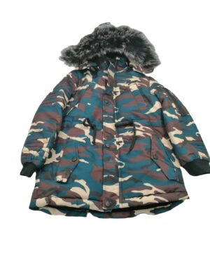 ARMY JACKET WITH REMOVABLE HOOD.